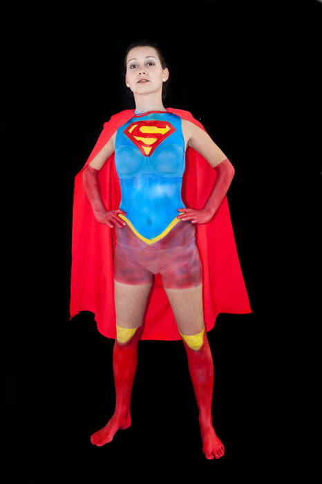 Bodypainting Model Antje beim Brandenburger Topmodel