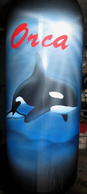Fertige Orca-Taucherflasche für das Diving Center in Norwegen
